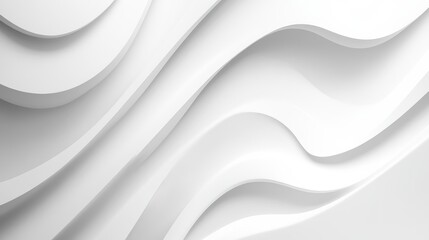 Obraz premium Abstract white curves and waves