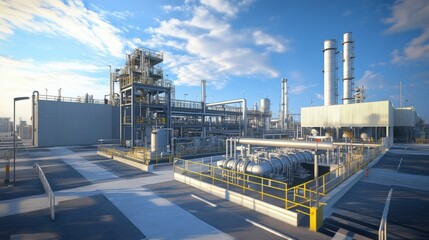 Obraz premium Digital twins are enhancing industrial operations with realtime simulation models.