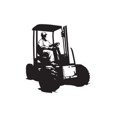 forklift truck silhouette