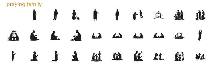 silhouette of person praying
