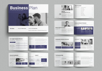 Business Plan Brochure Template Design Layout Landsacpe
