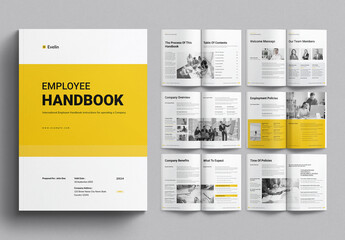 Employee Handbook Brochure Template Design Layout