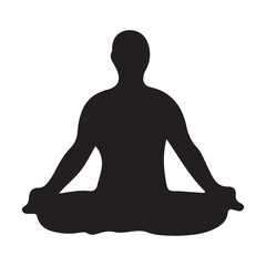silhouette of person doing yoga