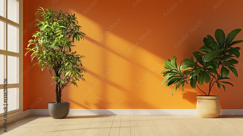 Poster a deep orange gradient background with a sleek finish, perfect for advertising or adding text overla