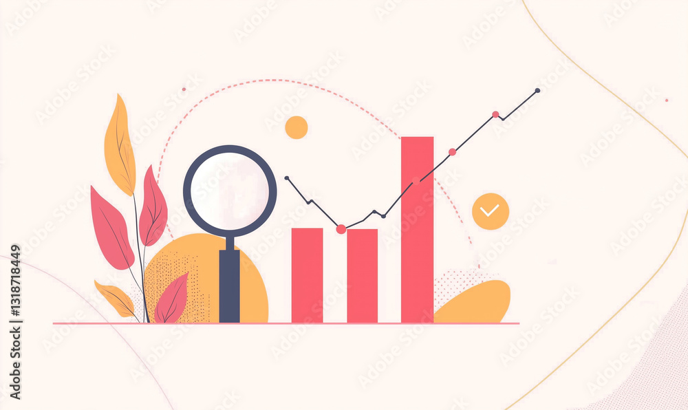 Aufkleber analyzing data trends growth metrics and insights digital marketing infographic business environment