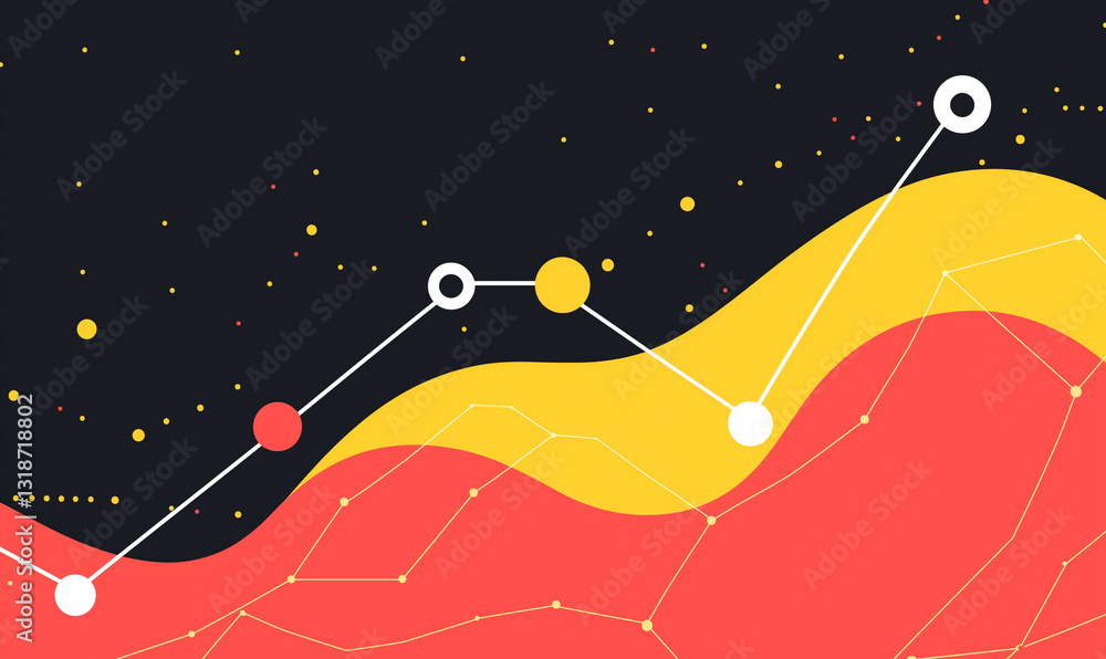 Poster data visualization trends insights for marketers digital marketing infographic abstract background i