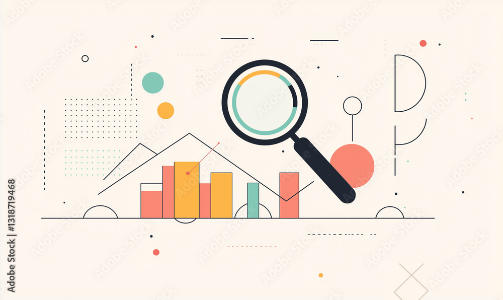 Aufkleber data analysis techniques business insights infographic digital environment abstract viewpoint enhanc