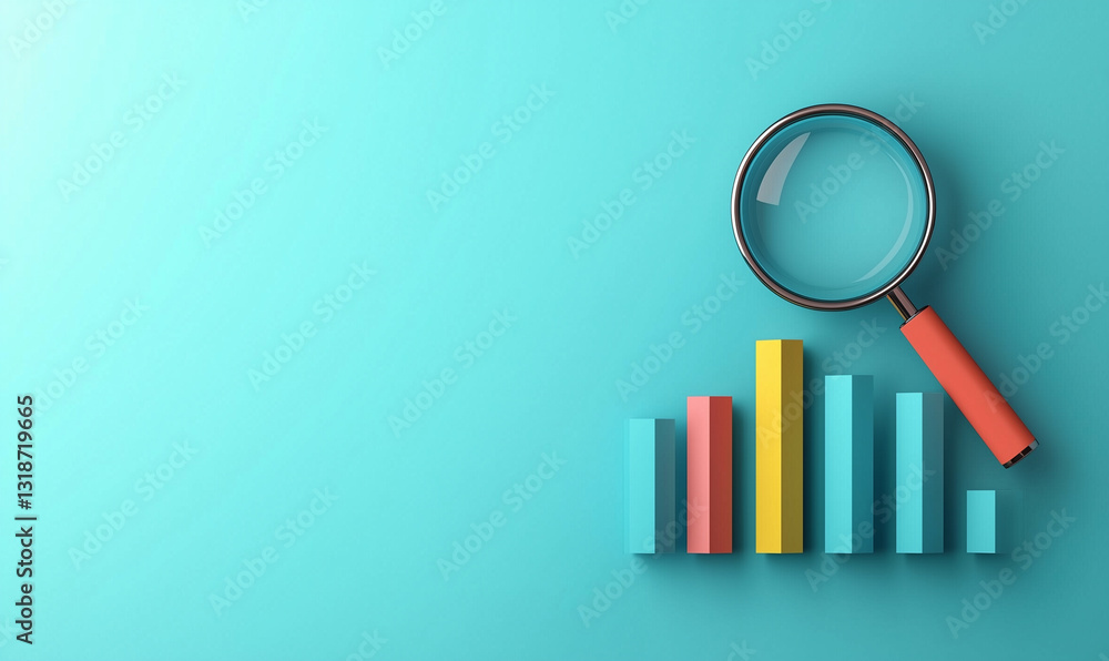 Aufkleber analyzing growth trends in data visualization office environment digital graphics modern aesthetic t