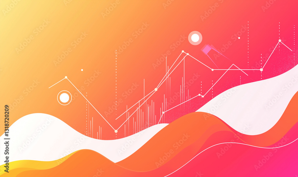 Poster data visualization trends business insights infographic design digital workspace analytical overview