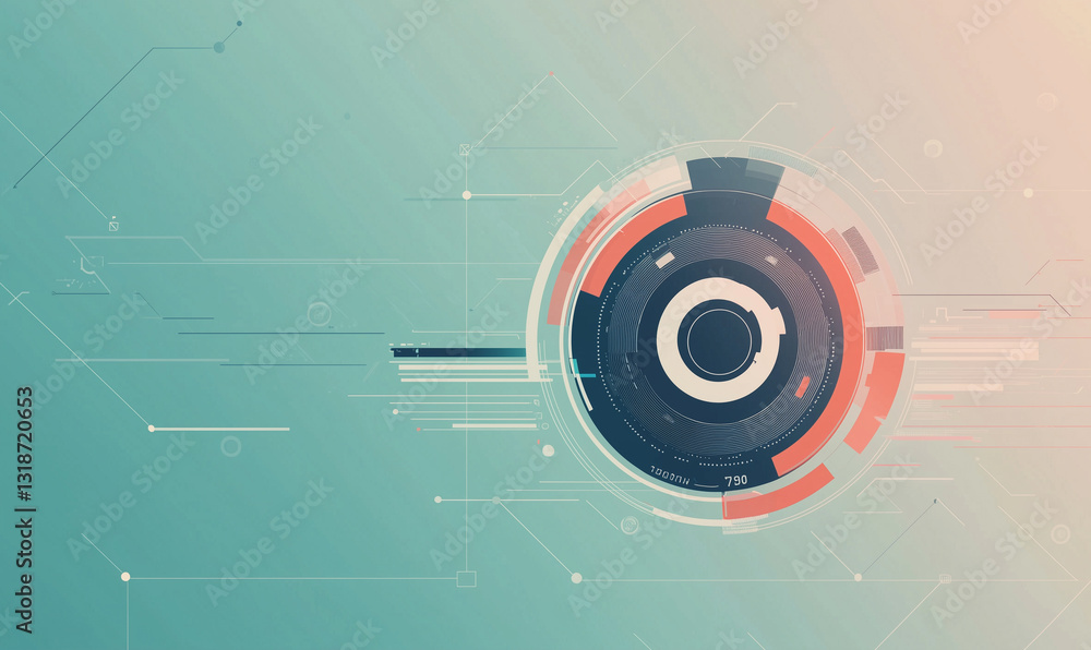 Poster digital innovation in technology hub futuristic graphic abstract design modern environment creative 