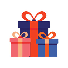 gift boxes isolated on white