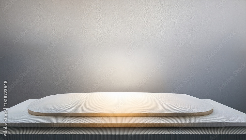 Poster empty background and stand display or shelf with studio for showing or design concept. generated ima