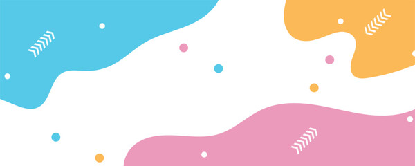 Abstract memphis background. Fluid shapes composition. Eps10