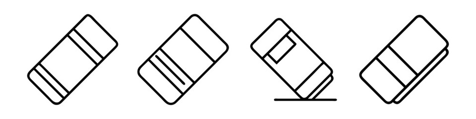 eraser icon, eraser line art - simple line art of eraser, perfect for eraser logos and icons