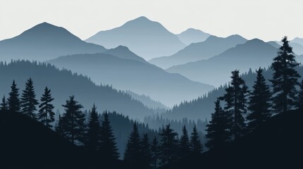 Misty Mountains, Serene View