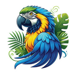Obraz premium blue and yellow macaw