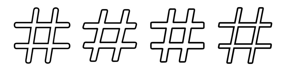 Obraz premium hashtag icon, hashtag line art - simple line art of hashtag, perfect for hashtag logos and icons