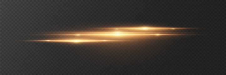 Horizontal laser line and flash effect.