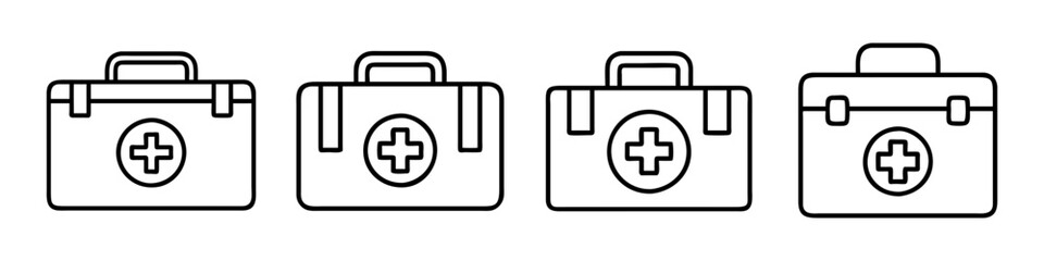 Obraz premium first aid kit icon, first aid kit line art - simple line art of first aid kit, perfect for first aid kit logos and icons