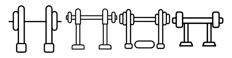 weightlifting bar icon, weightlifting bar line art - simple line art of weightlifting bar, perfect for weightlifting bar logos and icons