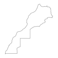 Fototapeta premium Morocco map symbol shape, travel web flat concept icon vector illustration .