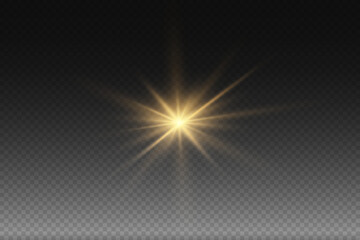 Magic star flash, light rays of light, flare of lines and explosion.
