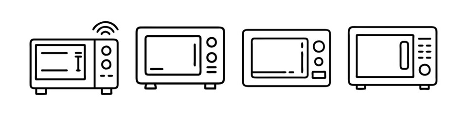 Fototapeta premium microwave icon, microwave line art - simple line art of microwave, perfect for microwave logos and icons