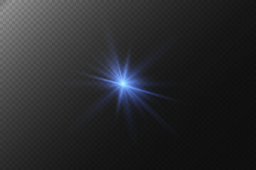 Magic star flash, light rays of light, flare of lines and explosion.