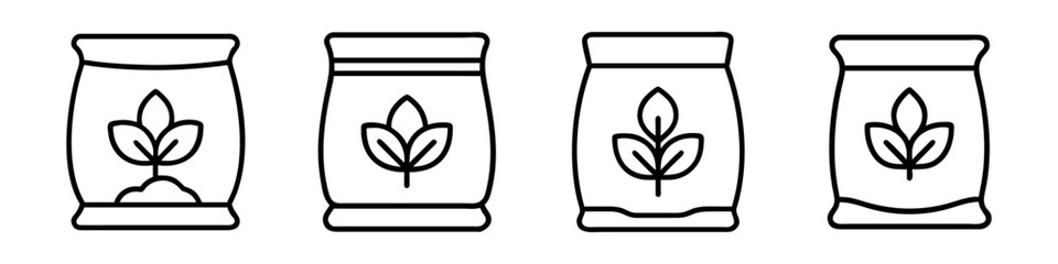 fertilizer bag icon, fertilizer bag line art - simple line art of fertilizer bag, perfect for fertilizer bag logos and icons
