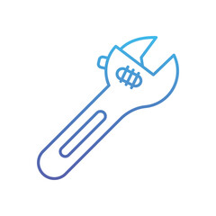Carriage Wrench Vector icon