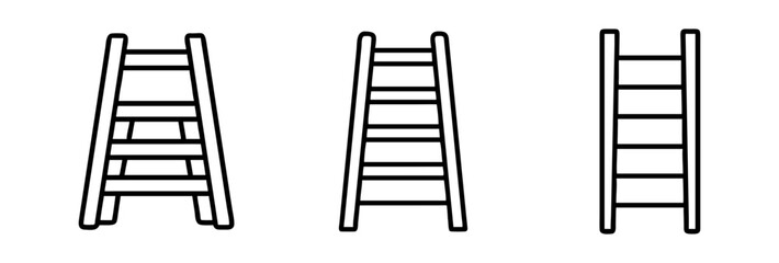 ladder icon, ladder line art - simple line art of ladder, perfect for ladder logos and icons