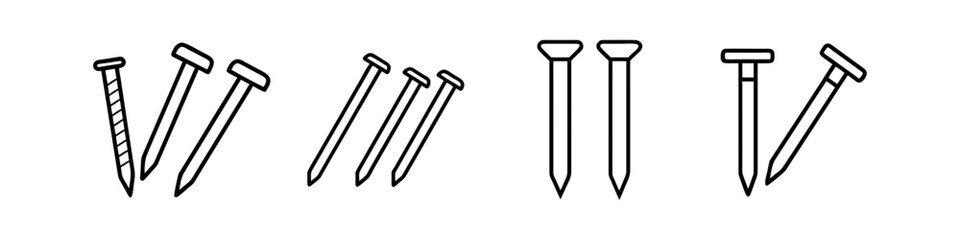 nails icon, nails line art - simple line art of nails, perfect for nails logos and icons