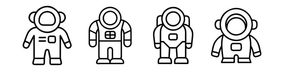 spacesuit icon, spacesuit line art - simple line art of spacesuit, perfect for spacesuit logos and icons © Waliul