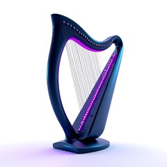 Obraz premium 3D Harp isolated on a white background