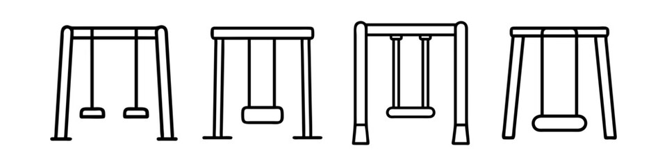 swing icon, swing line art - simple line art of swing, perfect for swing logos and icons