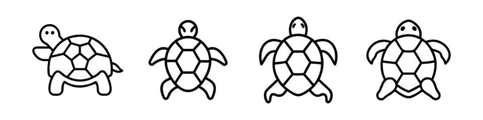 Obraz premium turtle icon, turtle line art - simple line art of turtle, perfect for turtle logos and icons
