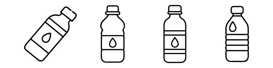 water bottle icon, water bottle line art - simple line art of water bottle, perfect for water bottle logos and icons