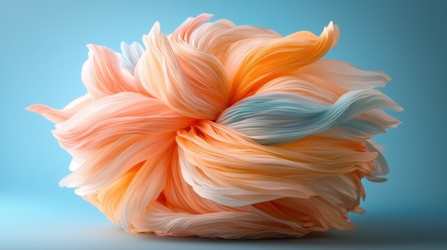 Explore the Interconnected World A 3D Globe Connected by Digital Feedback and Online Reviews, visualized as a flower-like abstract object This stunning image captures the essence of global