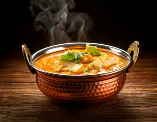  A steaming bowl of shahi paneer 