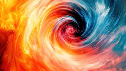 Obraz premium colorful swirl vortex, abstract background with vibrant hues and dynamic motion that creates a mesmerizing effect.