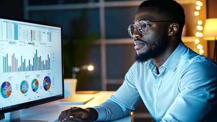 An expert reviews market trends from the comfort of a stylish living room.