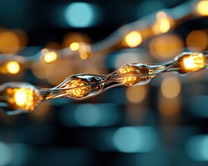 Explore mesmerizing abstract neural network art symbolizing intelligent data processing systems Witness the beauty of interconnected nodes and flowing information, a visual representation of complex