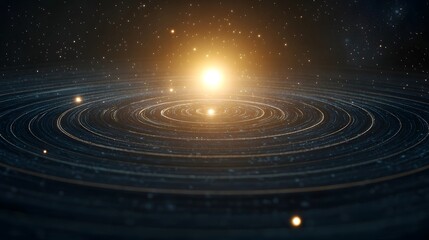 Fototapeta premium Detailed Close-Up View of Cosmic Dust Trails Intersecting in a Vibrant Cosmic Landscape
