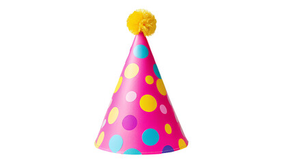 Photo of birthday party hat isolated on transparent background.png