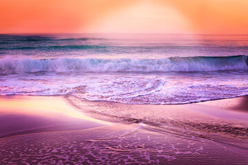 wonderful summer view, awesome nature scene in Greece, Corfu, Santa barbara beach