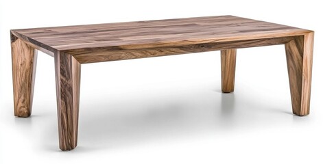 Rustic Weathered Gray Brown Wooden Coffee Table with Thick Block Legs