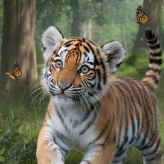 Fototapeta premium cute baby animals 