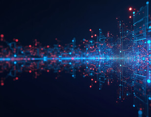 abstract  digital waves - techno background