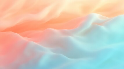 Obraz premium Abstract Pastel Fabric Texture: Peach and Light Blue Hues