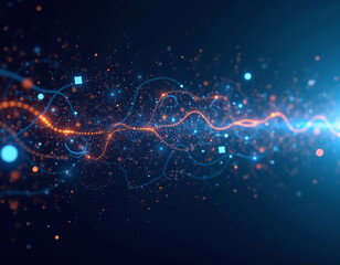 abstract  digital waves - techno background